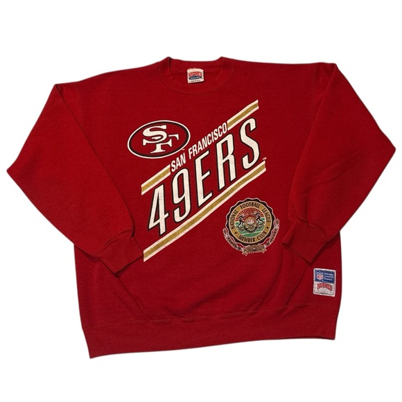Nutmeg Other - VTG San‎ Francisco 49ers Red Sweater Made in USA XL
